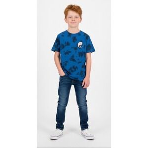 Volcom Boys Blue Tie Dye Yin Yang Graphic T-Shirt Size Small‎ S 8Y